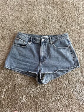 PacSun  High-Rise Festival Denim Shorts - Light Blue